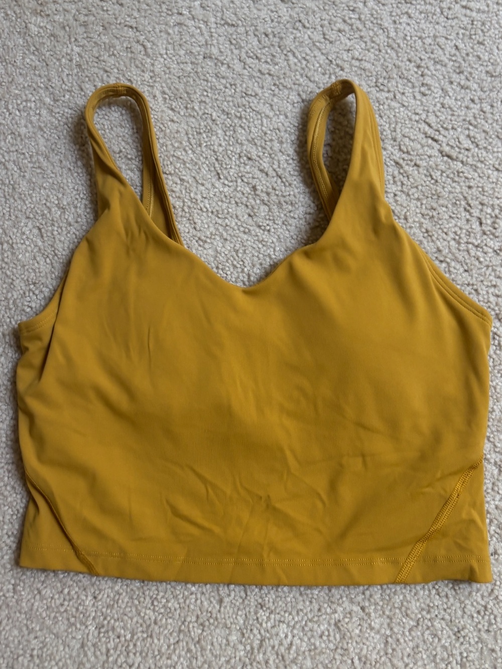 Mustard Yellow Cropped Tank Top